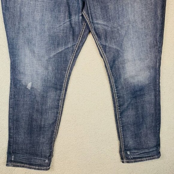 Silver Jeans Suki Ankle Slim Jeans Indigo Size 24/27 44 in NWT Curvy Fit Stretch - Picture 6 of 16